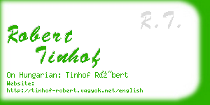 robert tinhof business card